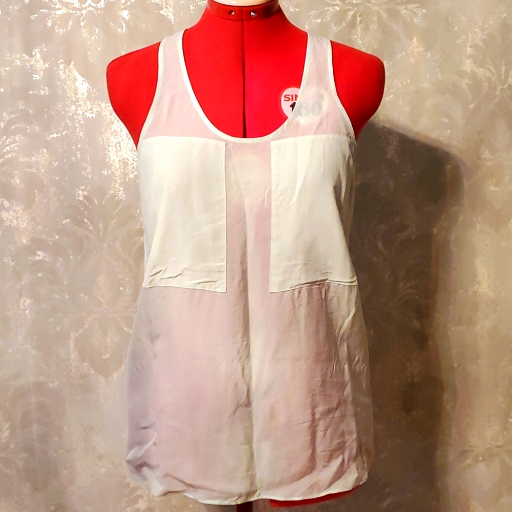T by Alexander Wang silk tank top